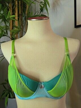 Savage X Fenty Colorblock Neon Bra 38C